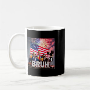 4th Of July Brainrot Ai Slop Trump George Washingt Coffee Mug
