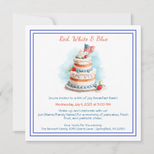 4th of July Breakfast Invitation – Patriotic