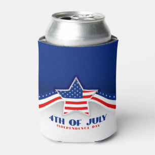 4th of July  Can Cooler