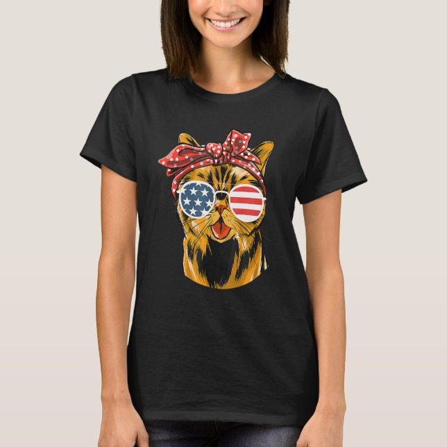4th Of July Cat 1 T-Shirt (Front)