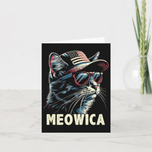 4th Of July Cat Meowica Cat Lover Usa America Card