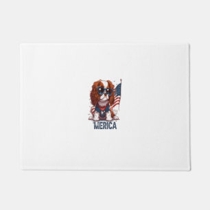 4th of July Cavalier King Charles Spaniel Dog Meri Doormat