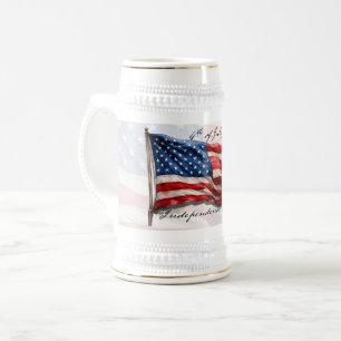 4th of July – Celebrate with US Flag Beer Stein