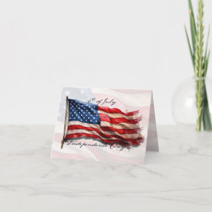 4th of July – Celebrate with US Flag Card