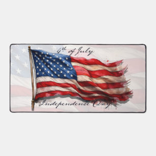 4th of July – Celebrate with US Flag Desk Mat