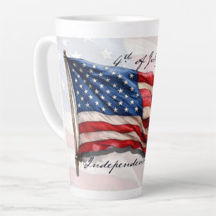 4th of July – Celebrate with US Flag Latte Mug