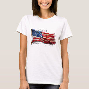4th of July – Celebrate with US Flag T-Shirt