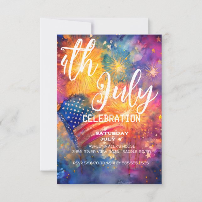 4th of July Celebration Bash Invitation (Front)