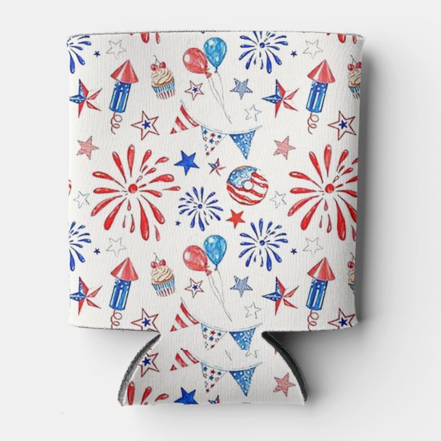 4th of July Celebration Can Cooler (Front)