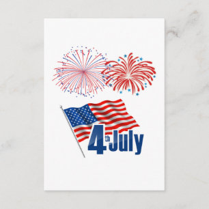 4th of July celebration Enclosure Card