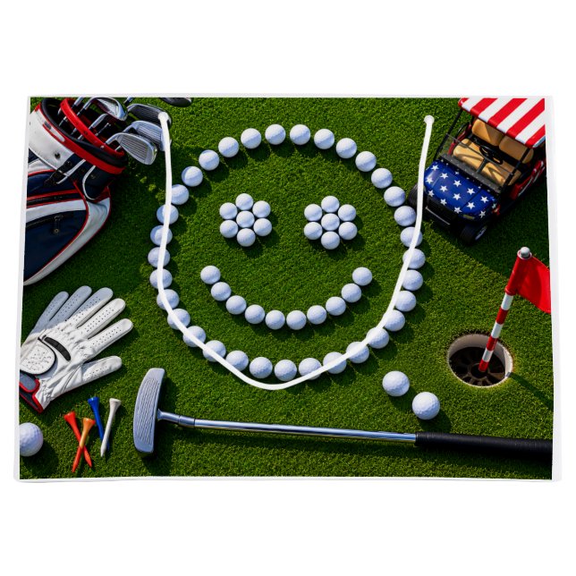 4th of July Celebration for Golfer  Large Gift Bag (Front)