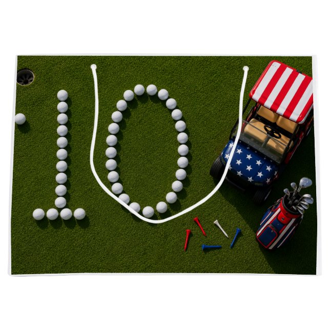 4th of July Celebration for Golfer  Large Gift Bag (Front)