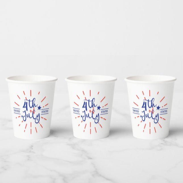 4th of July Celebration Paper Cups (Multi)