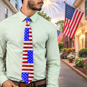 4th of July Celebration - USA flag Tie