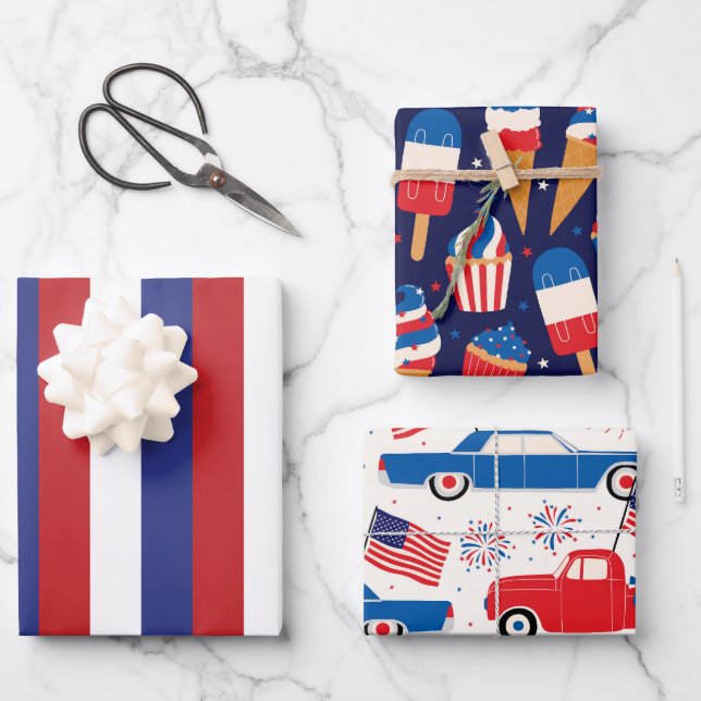 4Th Of July Celebration  Wrapping Paper Sheet (Front)