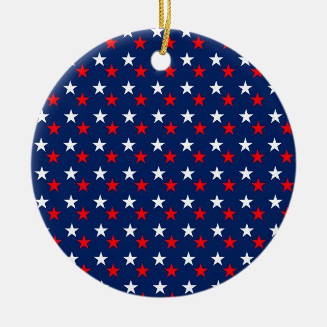 4th of July Ceramic Ornament (Front)
