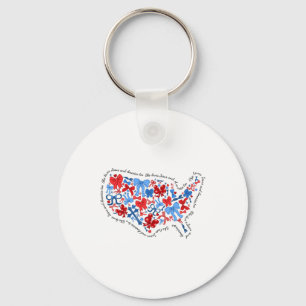 4th Of July Christian Coquette She Loves Jesus &am Keychain