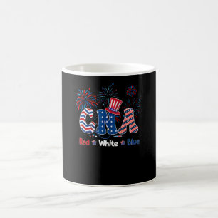 4th Of July CNA Nurse Red White Blue USA Flag Patr Coffee Mug
