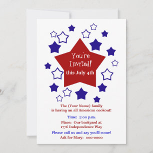 4th of July Cookout Invitation