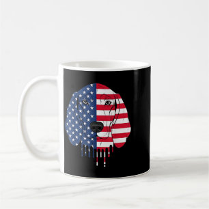 4th Of July Coonhound Dog Aaamerican Flag Coffee Mug