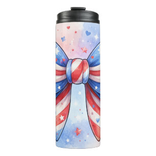 4th of July Coquette USA Thermal Tumbler