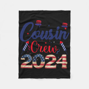 4th Of July Cousin Crew For Kids Toddlers Adults A Fleece Blanket