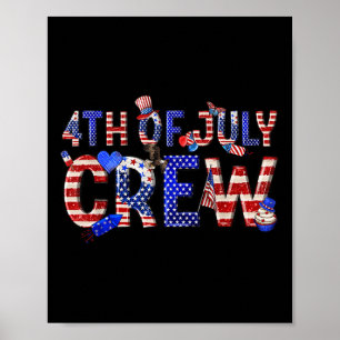 4th Of July Crew Matching Family Squad Fourth Of J Poster