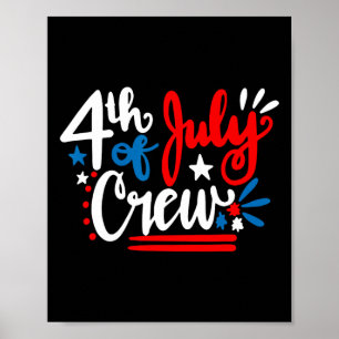 4th Of July Crew Shirt Independence Day Family Mat Poster