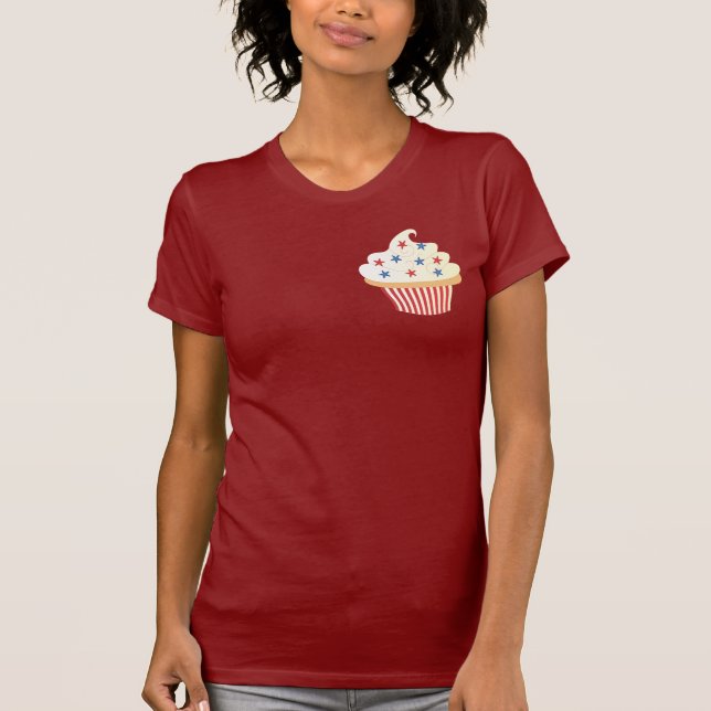 4th of July Cupcake T-Shirt (Front)