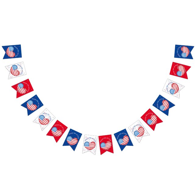 4th of July Custom bunting banner swallowtail (All)