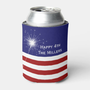 4th of July Customizable Can Cooler