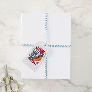 4th Of July Cute Hotdogs Gift Tags