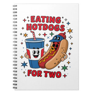 4th Of July Cute Hotdogs Notebook