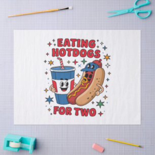 4th Of July Cute Hotdogs Tissue Paper