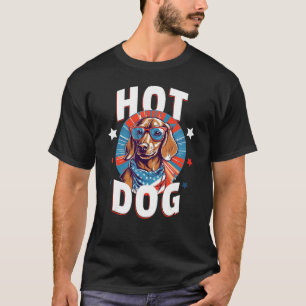 4th of July  Dachsund Weiner Dog Weenie USA Americ T-Shirt