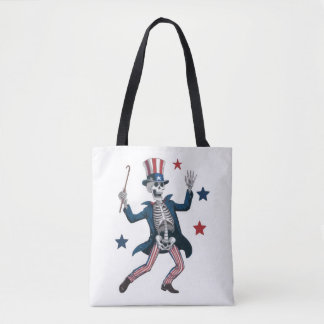 4th of July Dancing Skeleton Tote Bag