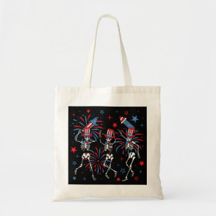 4th Of July Dancing Skeletons Tote Bag