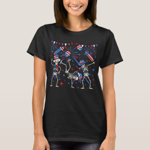 4th Of July Dancing Skeletons Women T-Shirt