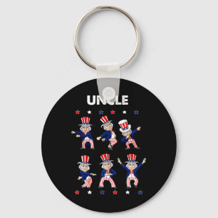 4th Of July Dancing Uncle Sam Boys Kids USA Patrio Keychain