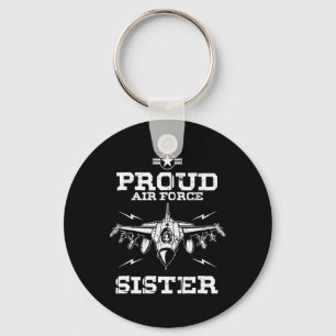 4th Of July Day Sibling Proud Air Force Sister  Keychain