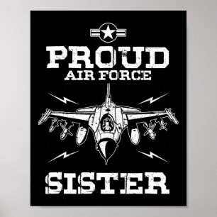 4th Of July Day Sibling Proud Air Force Sister  Poster