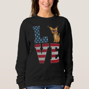 4th Of July Decor Patriotic Love Bobcats American Sweatshirt