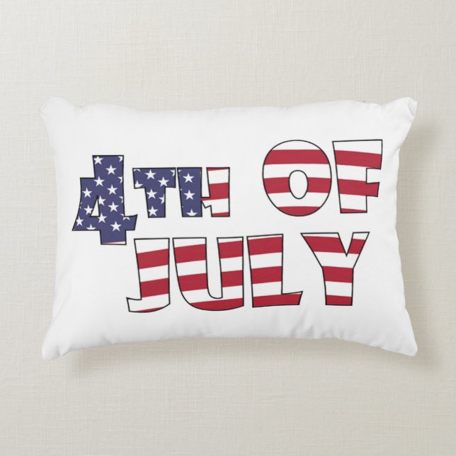 4TH OF JULY DECORATIVE PILLOW (Front)