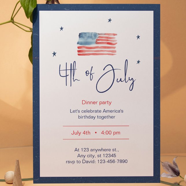 4th of July Dinner Party Invitation (Creator Uploaded)