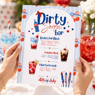 4th of July Dirty Soda Bar Sign