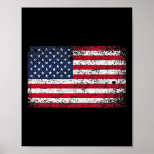 4th Of July Distressed American Usa Flag Pocket Poster