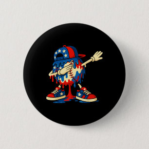 4th Of July Doberman Pinscher Usa American Flag Pa 2 Inch Round Button