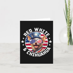4th Of July Dog Funny Patriotic Red1  Card