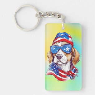 4th Of July Dog Sublimation-66361 Keychain