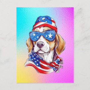 4th Of July Dog Sublimation-66361 Postcard